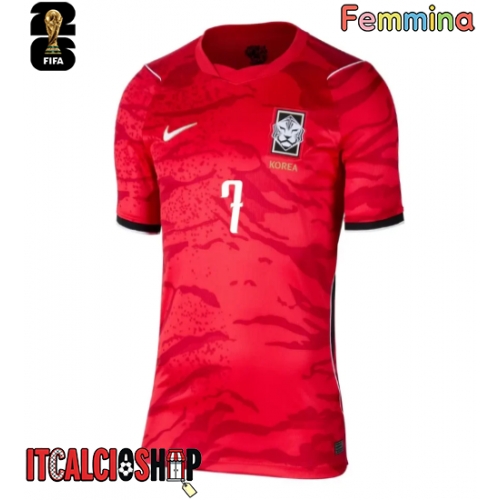 Repubblica di Corea Son Heung-min #7 Prima Maglia Femmina Mondiali 2026 Manica Corta